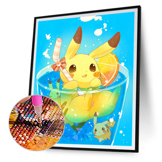 Pikachu 30*40CM(Canvas) Full Round Drill Diamond Painting