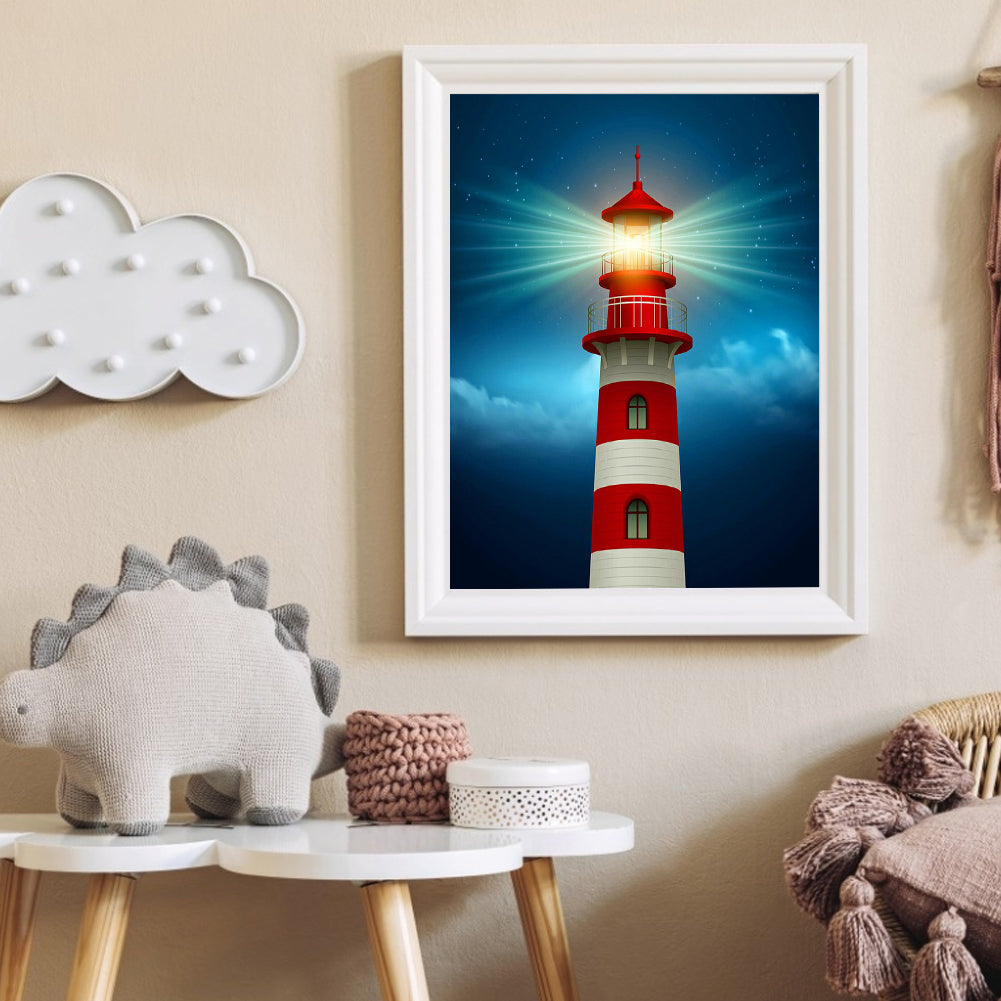 Lighthouse - Full Round Drill Diamond Painting 40*50CM