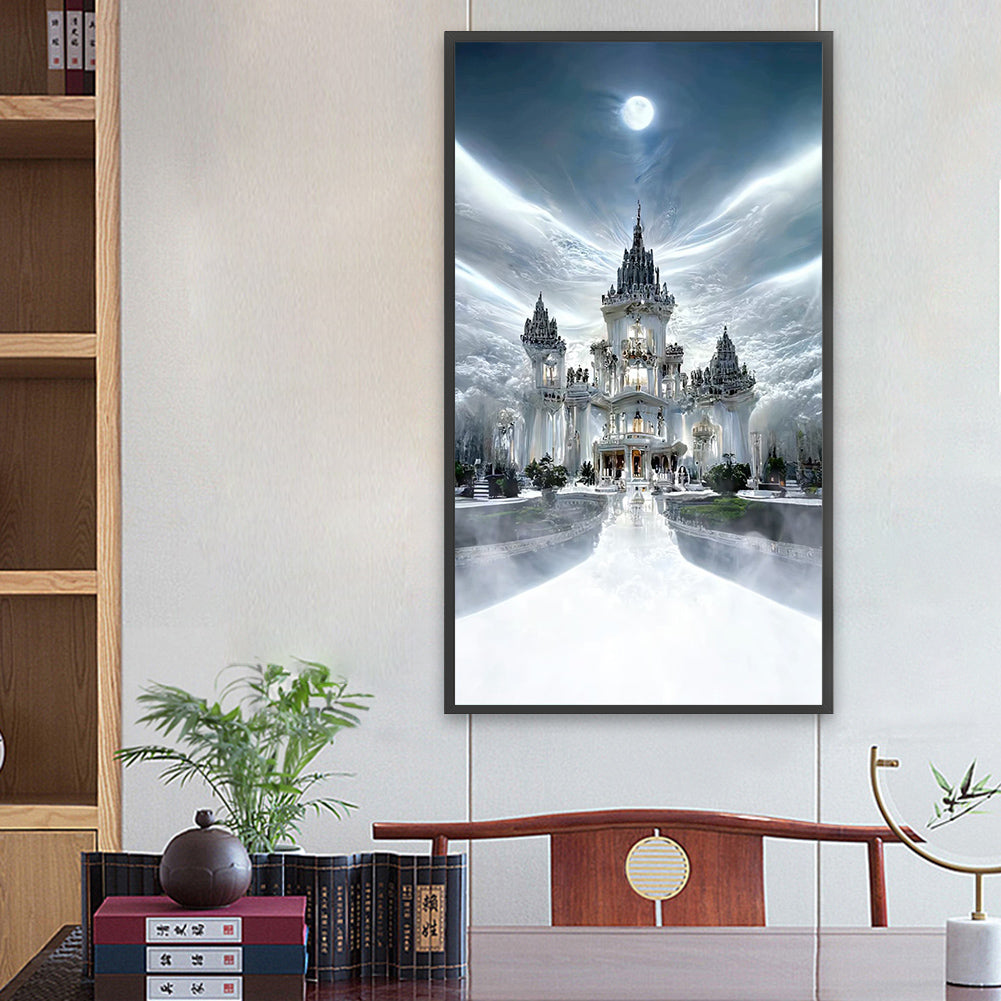 Fantasy White Palace 40*70CM(Canvas) Full Square Drill Diamond Painting