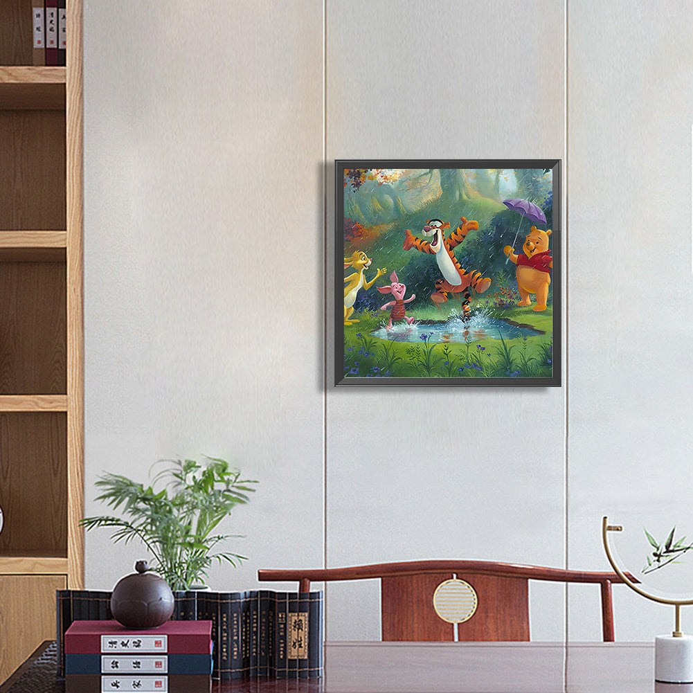 Winnie The Pooh And Tigger 40*40CM(Canvas) Full Round Drill Diamond Painting