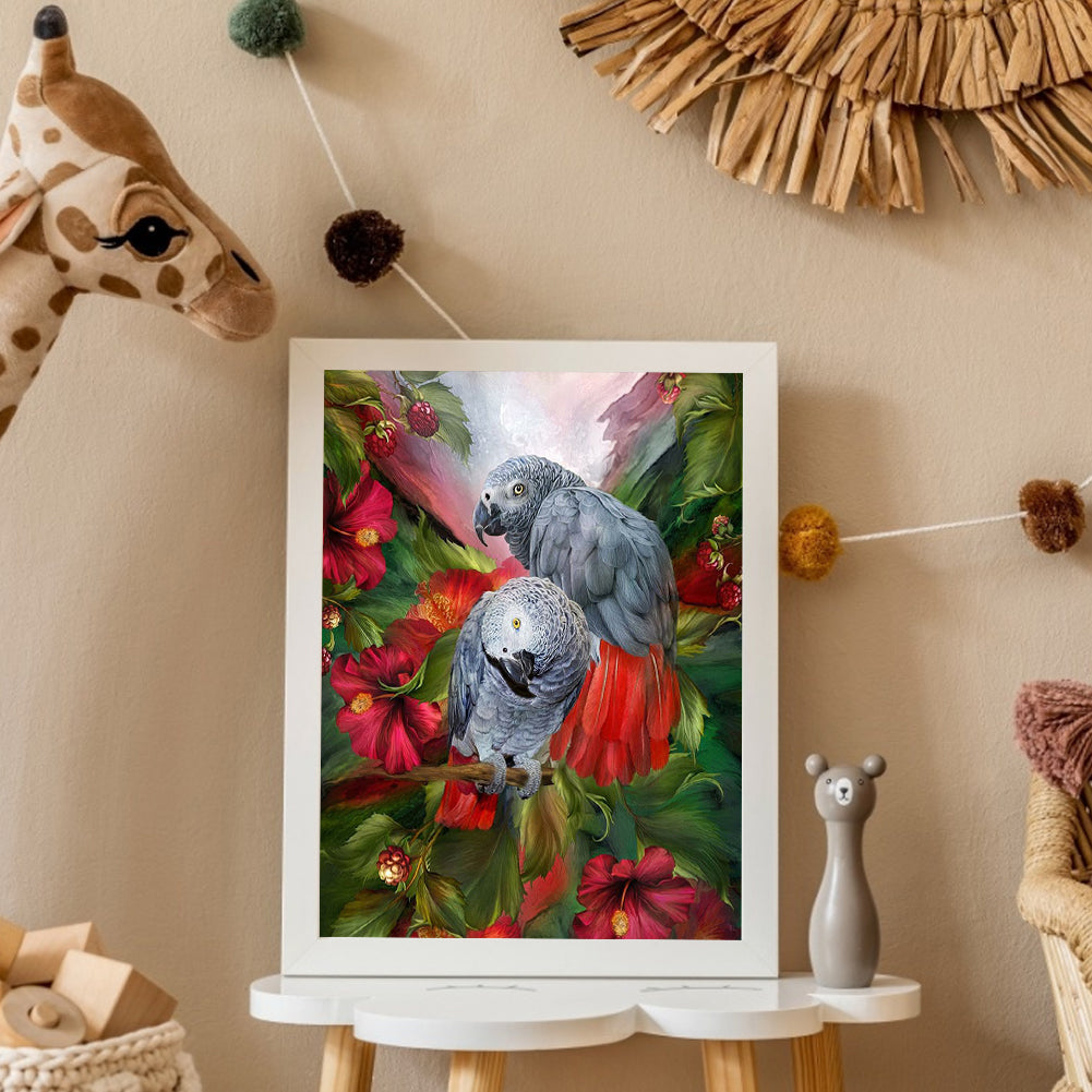 Parrot - Full Round Drill Diamond Painting 40*50CM