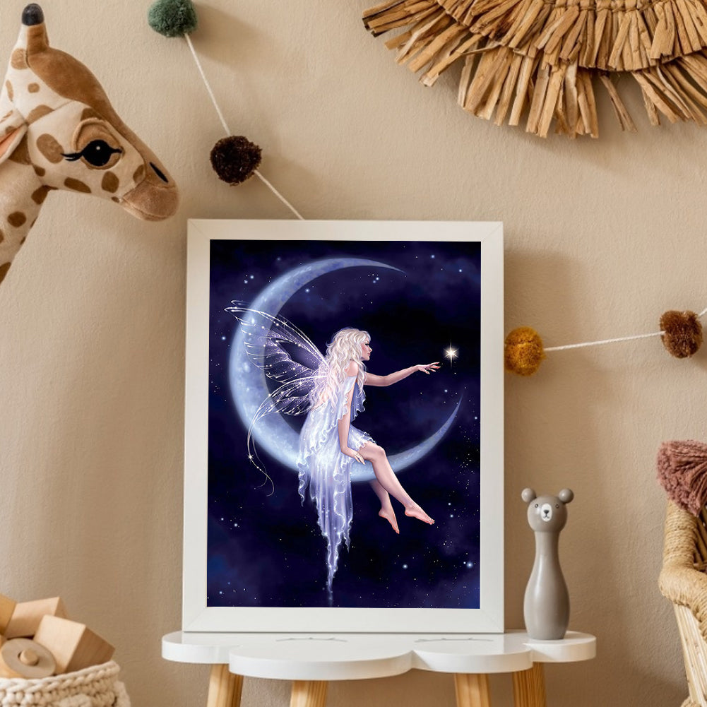 Moon Fairy - Full Round Drill Diamond Painting 40*50CM