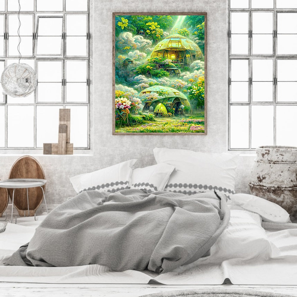 Fantasy Castle - Full Round Drill Diamond Painting 30*40CM