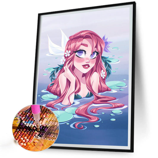 Princess Mermaid Ariel - Full Round Drill Diamond Painting 30*40CM