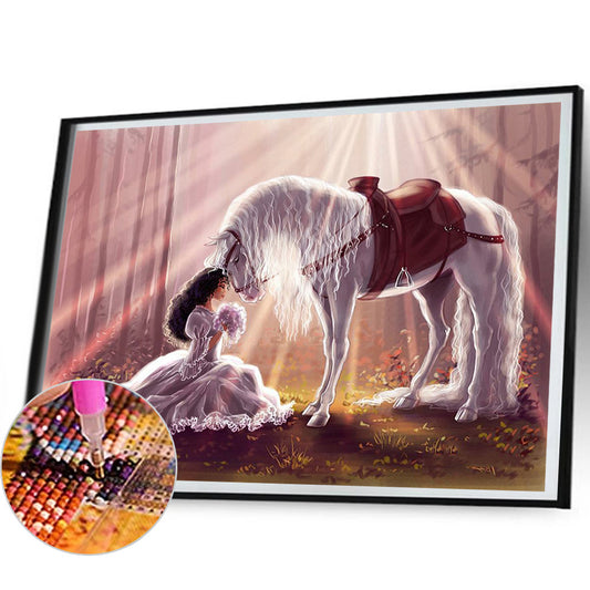 Oil Painting Aristocratic Lady - Full Round Drill Diamond Painting 50*40CM