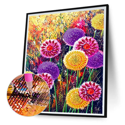 Dandelion - Special Shaped Drill Diamond Painting 30*40CM