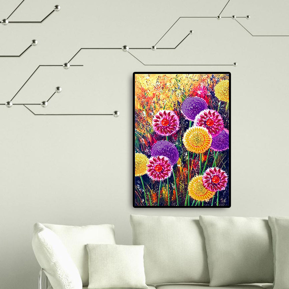 Dandelion - Special Shaped Drill Diamond Painting 30*40CM