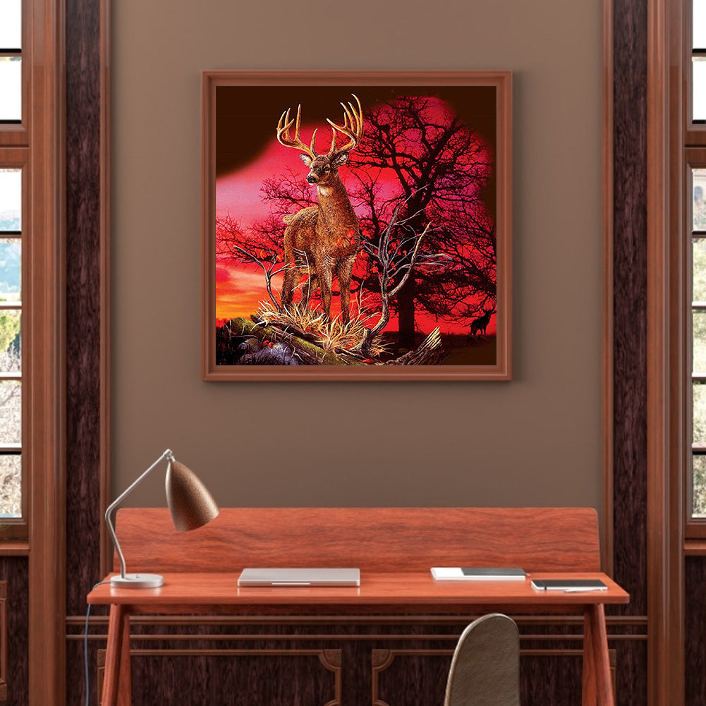 Deer In The Woods - Full Square Drill Diamond Painting 30*30CM