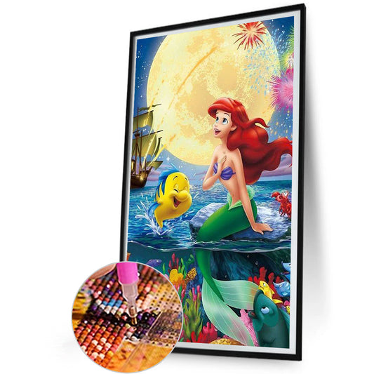 Mermaid Ariel - Full Round Drill Diamond Painting 40*60CM
