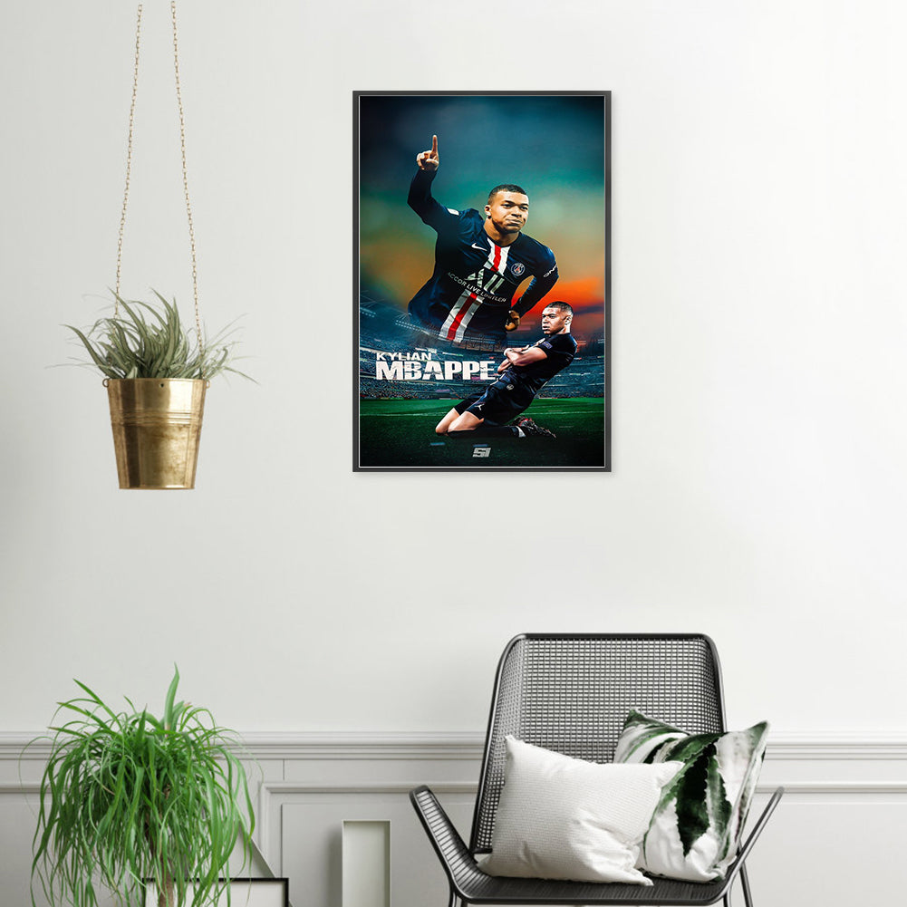 Mbappe - Full Round Drill Diamond Painting 30*50CM