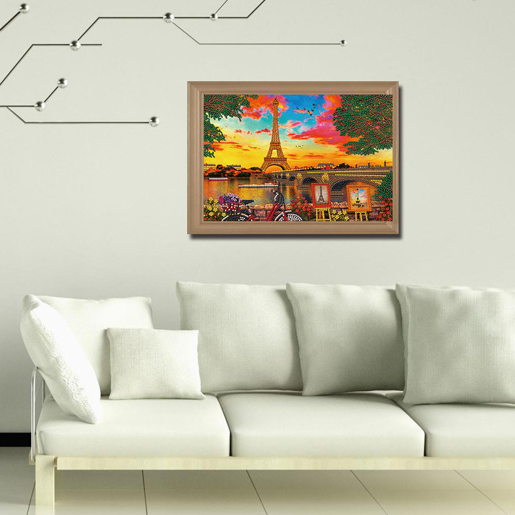 Eiffel Tower - Special Shaped Drill Diamond Painting 40*30CM
