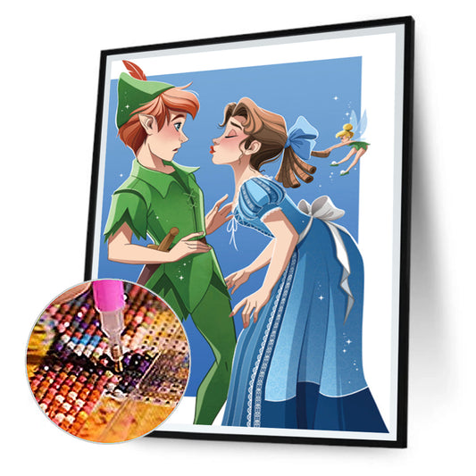 Disney Fairy And Peter Pan - Full Round Drill Diamond Painting 30*40CM
