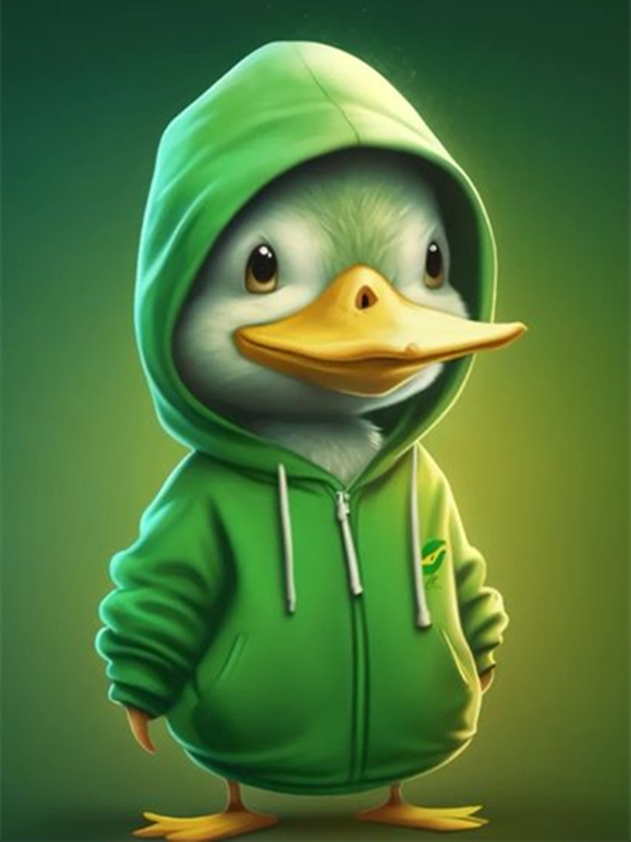 Flat-Billed Duck - Full Round Drill Diamond Painting 30*40CM