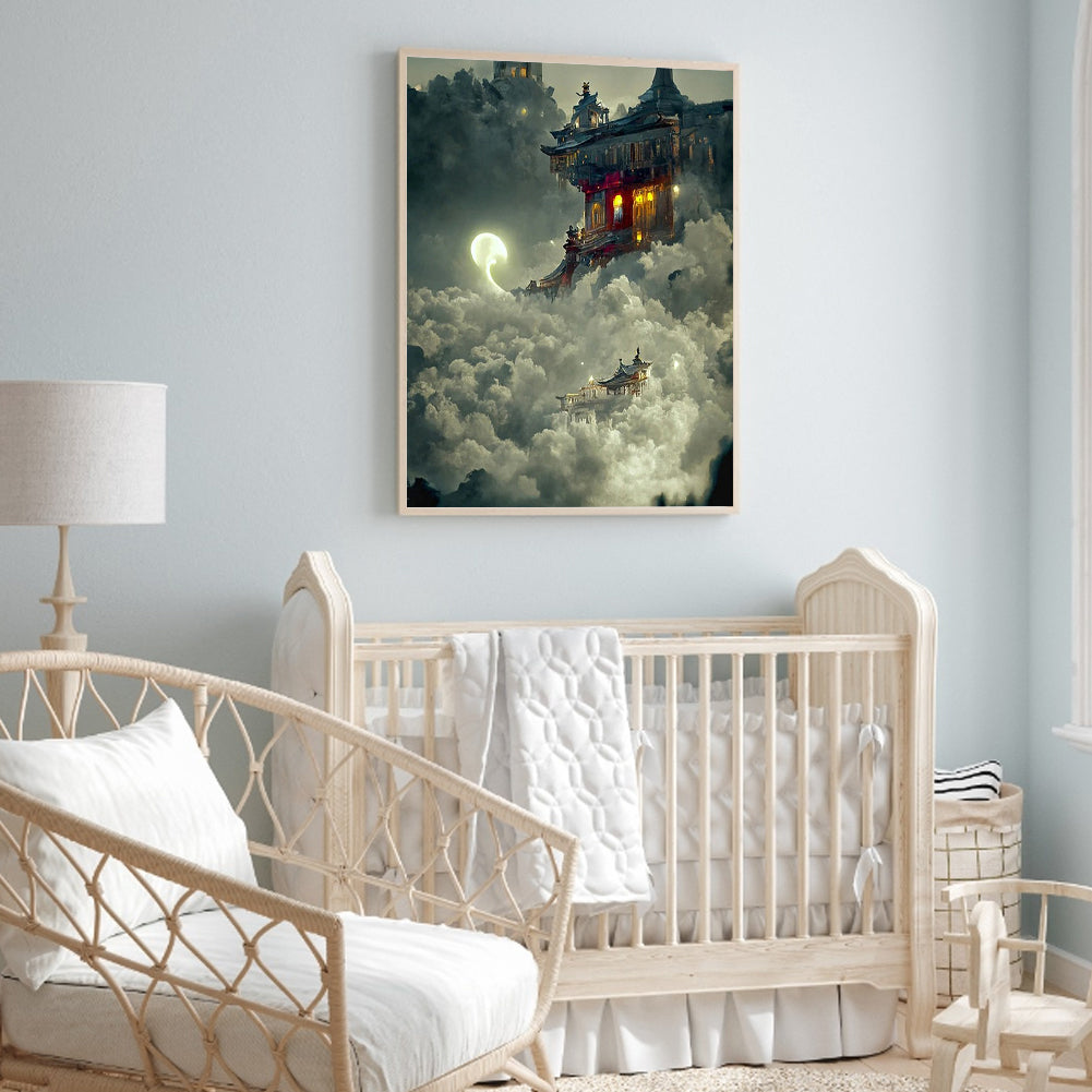 Flower Castle - Full Round Drill Diamond Painting 40*50CM