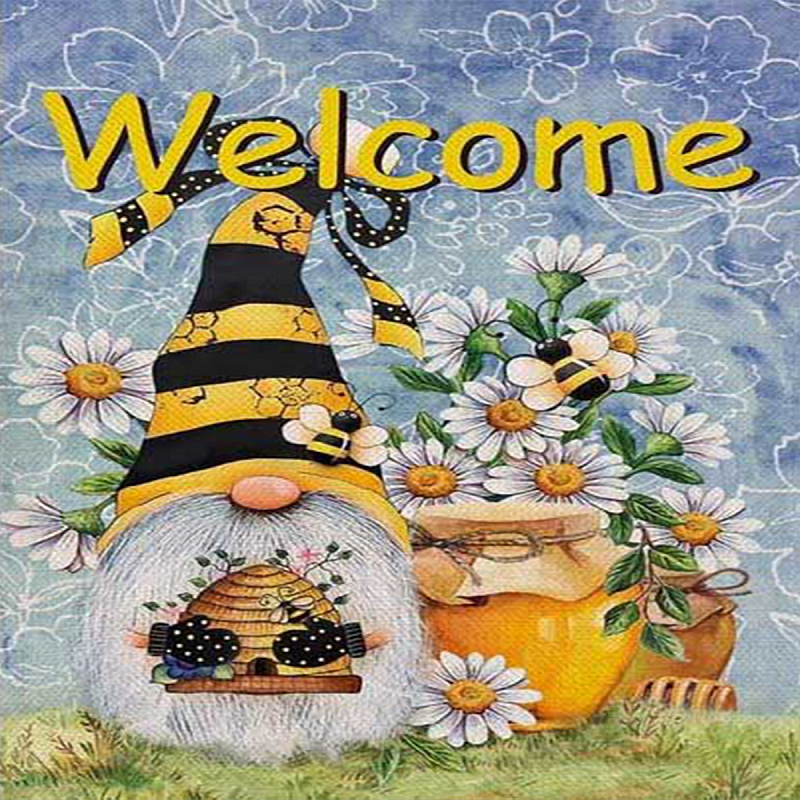 Daisy Gnome - Full Round Drill Diamond Painting 40*50CM