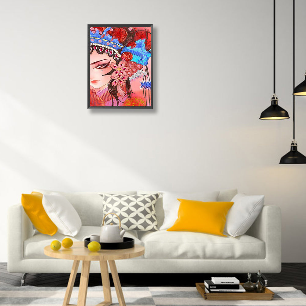 Opera Woman - Special Shaped Drill Diamond Painting 30*40CM