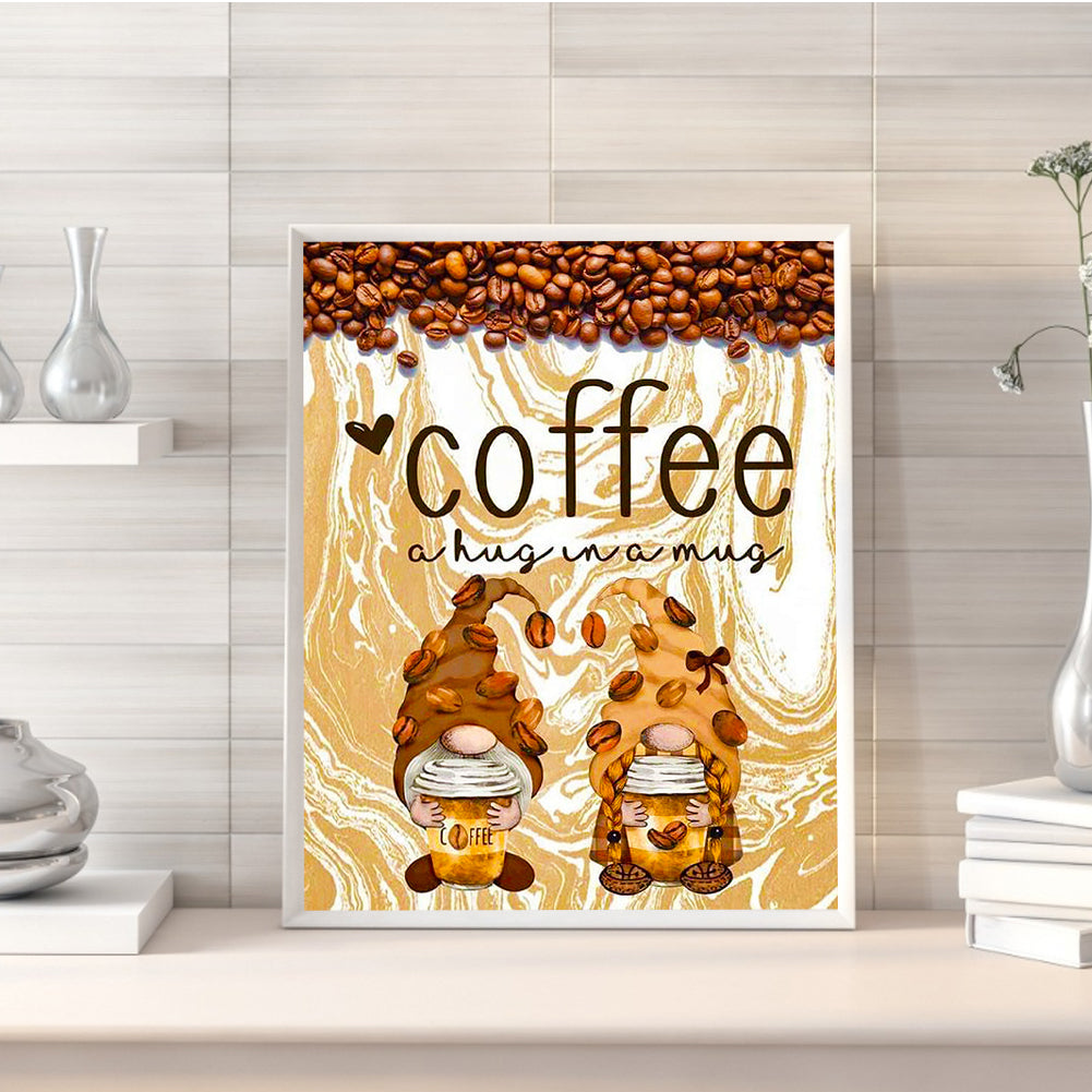 Coffee Bean Gnome - Full Round Drill Diamond Painting 30*40CM