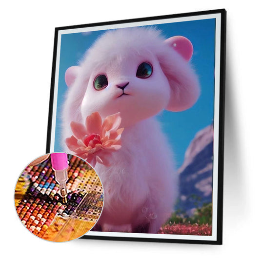 Pink Bunny - Full Round Drill Diamond Painting 30*40CM