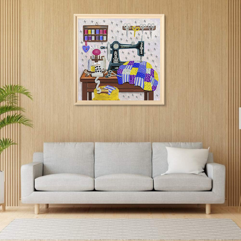Sewing Machine - Special Shaped Drill Diamond Painting 30*30CM