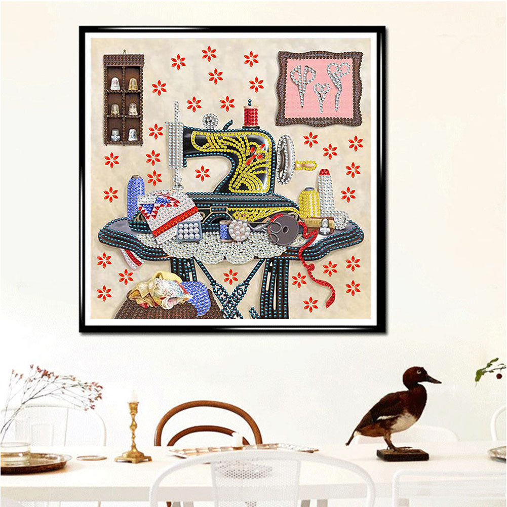Sewing Machine - Special Shaped Drill Diamond Painting 30*30CM