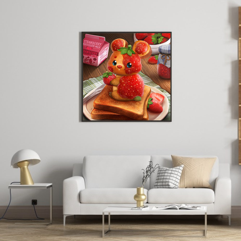 Strawberry Toast - Full Square Drill Diamond Painting 30*30CM