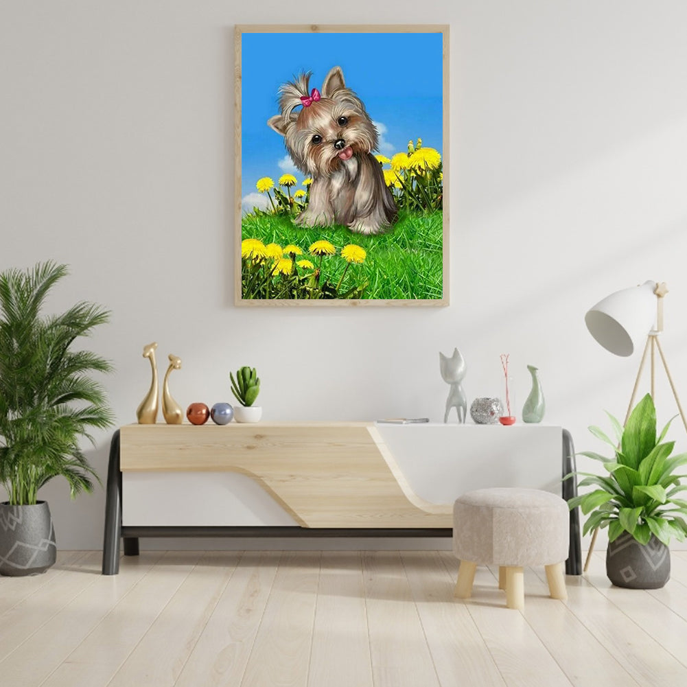 Yorkshire Terrier - Full Round Drill Diamond Painting 30*40CM