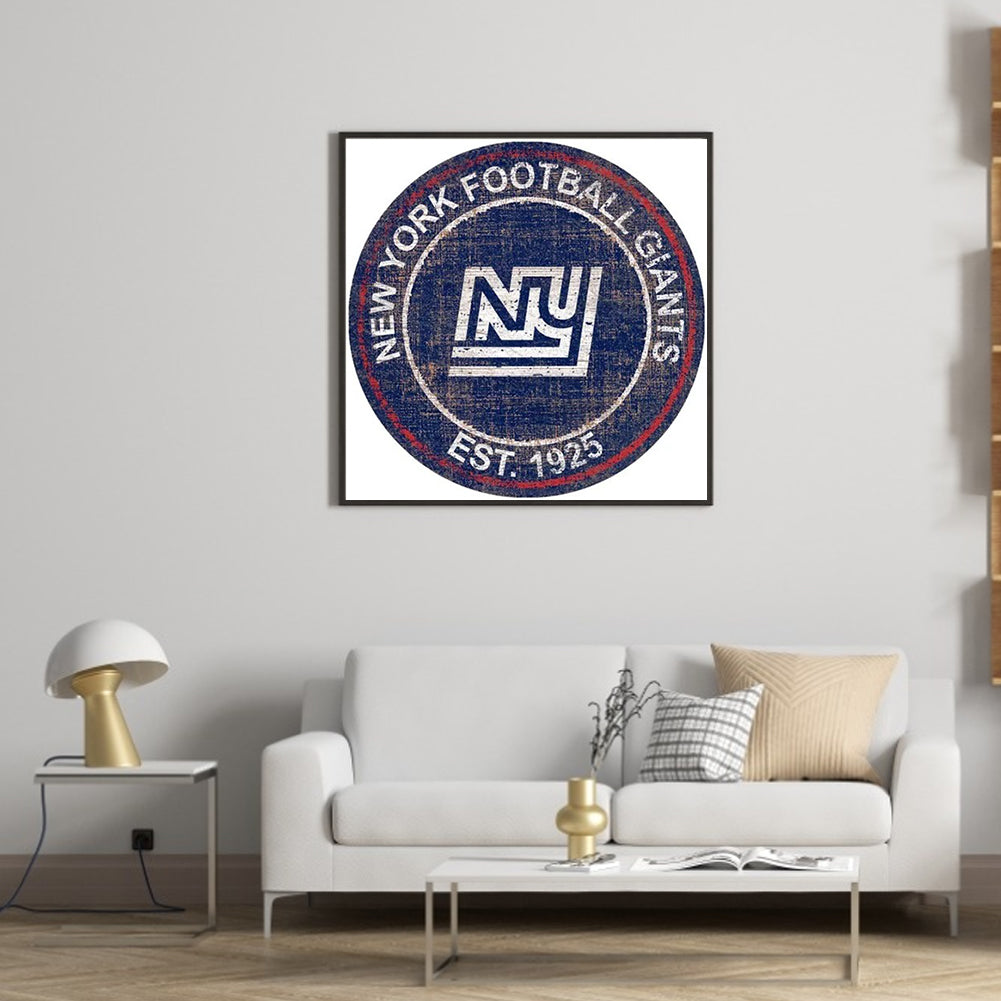 New York Giants Football Team - Full Round Drill Diamond Painting 30*30CM