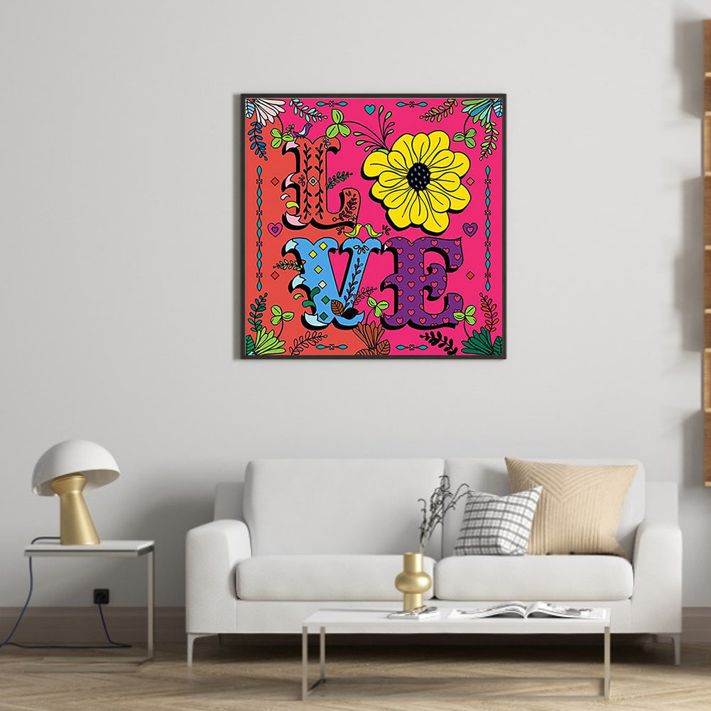 Love - Full Round Drill Diamond Painting 30*30CM