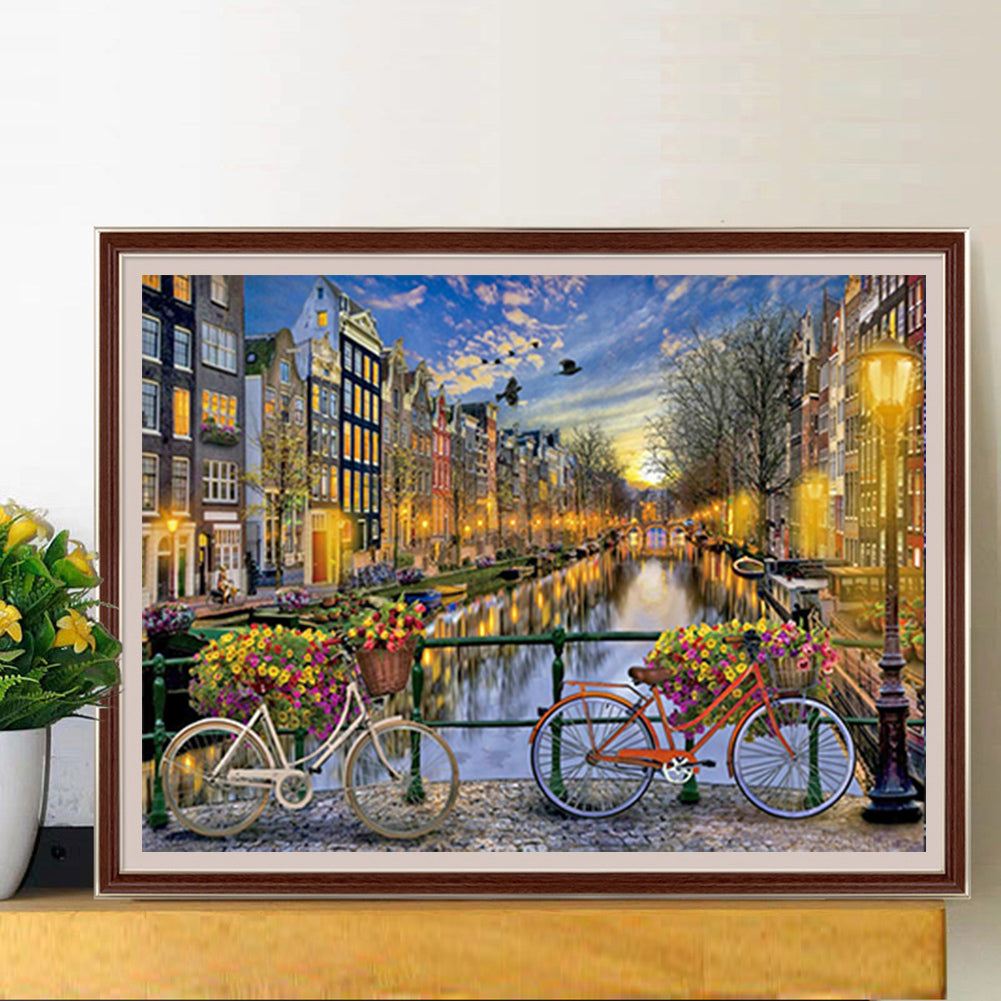 Amsterdam Landscape - Full Round Drill Diamond Painting 40*30CM
