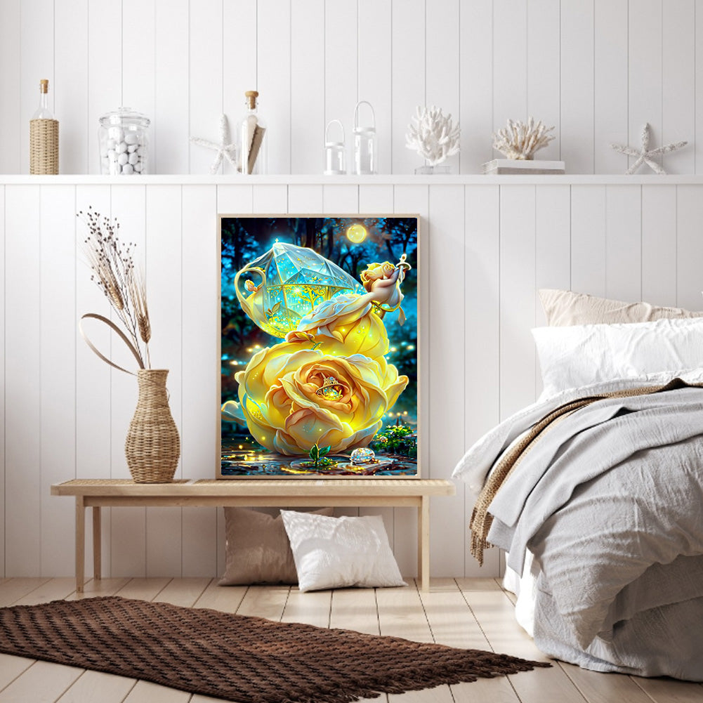 Bouquet Flowers - Full Round Drill Diamond Painting 30*40CM