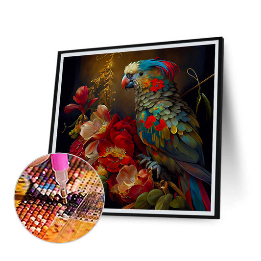 Flower Bush Fish Bird - Full Round Drill Diamond Painting 40*40CM