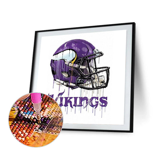 Minnesota Vikings Football Team - Full Round Drill Diamond Painting 40*40CM