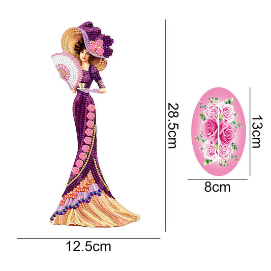 DIY Diamonds Painting Ornaments Handmade Elegant Lady Art Crafts Home Decoration