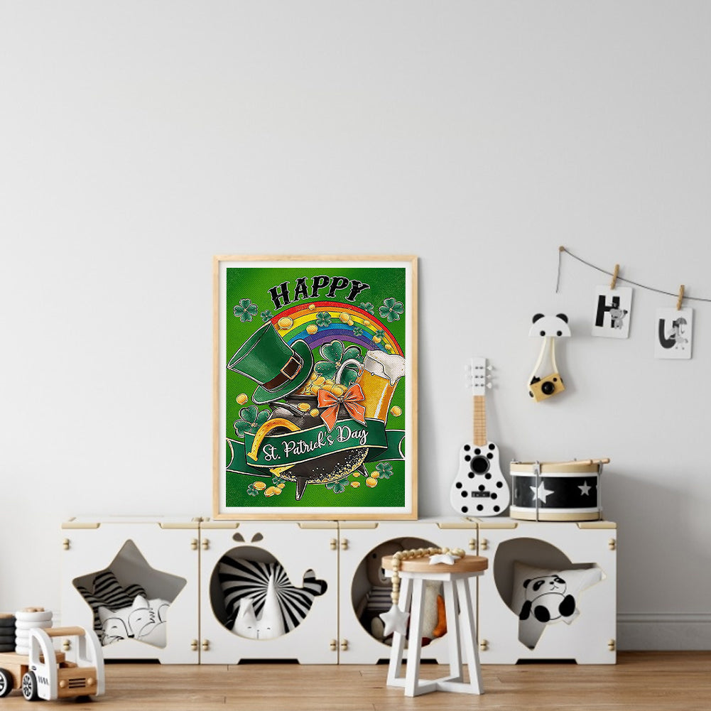 Happy St. Patrick'S Day - Full Round Drill Diamond Painting 30*40CM