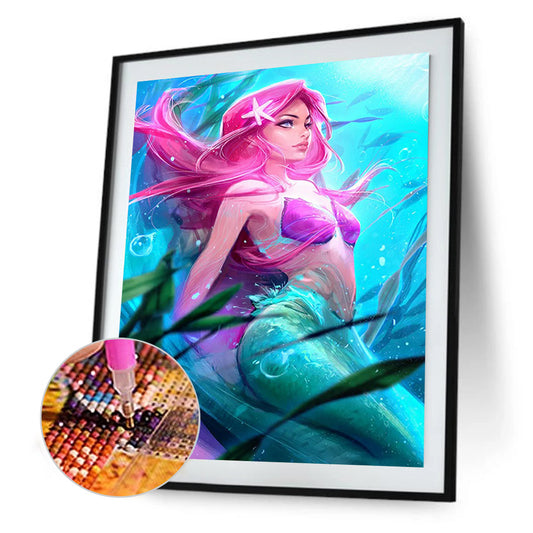 Mermaid - Full Round Drill Diamond Painting 30*40CM