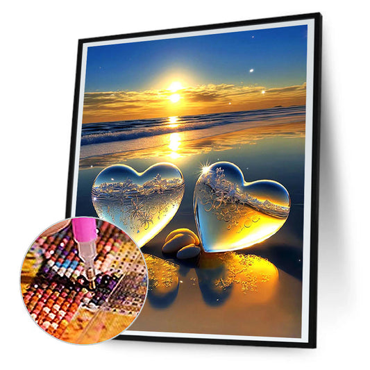 Beach Rainbow Stone - Full Round Drill Diamond Painting 30*40CM