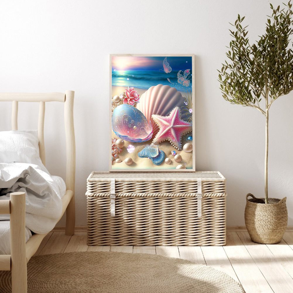 Sea Shell - Full Round Drill Diamond Painting 30*40CM