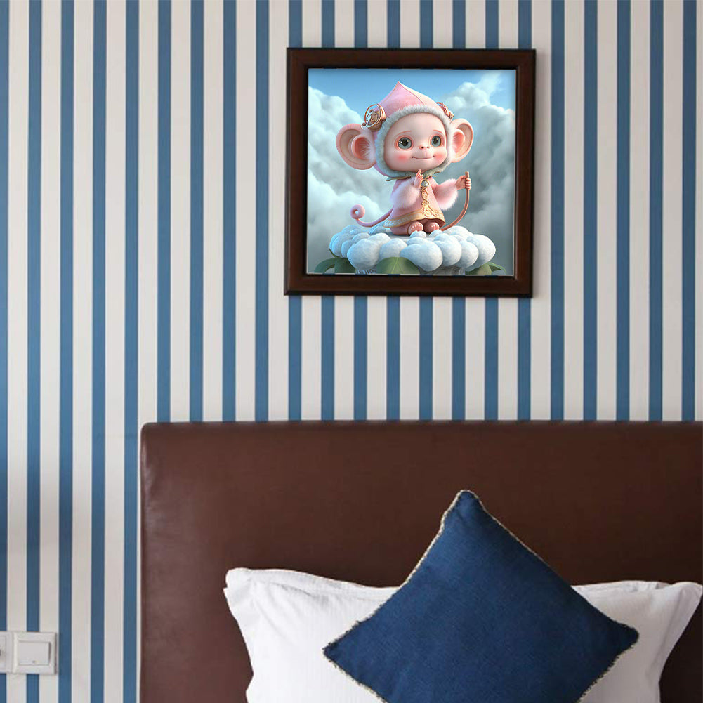 Fantasy Little Monkey - Full Round Drill Diamond Painting 30*30CM