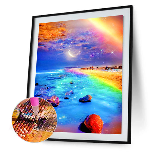 Rainbow Beach - Full Round Drill Diamond Painting 30*40CM