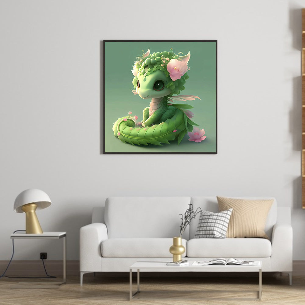 Fantasy Green Dragon - Full Square Drill Diamond Painting 30*30CM