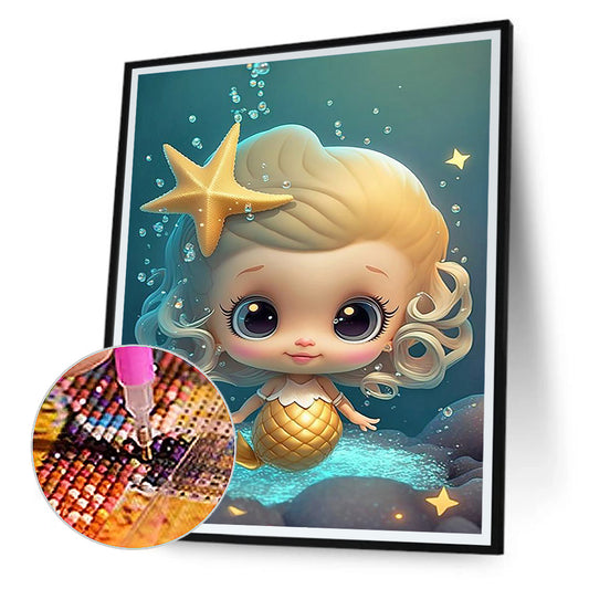 Little Mermaid - Full Round Drill Diamond Painting 30*45CM