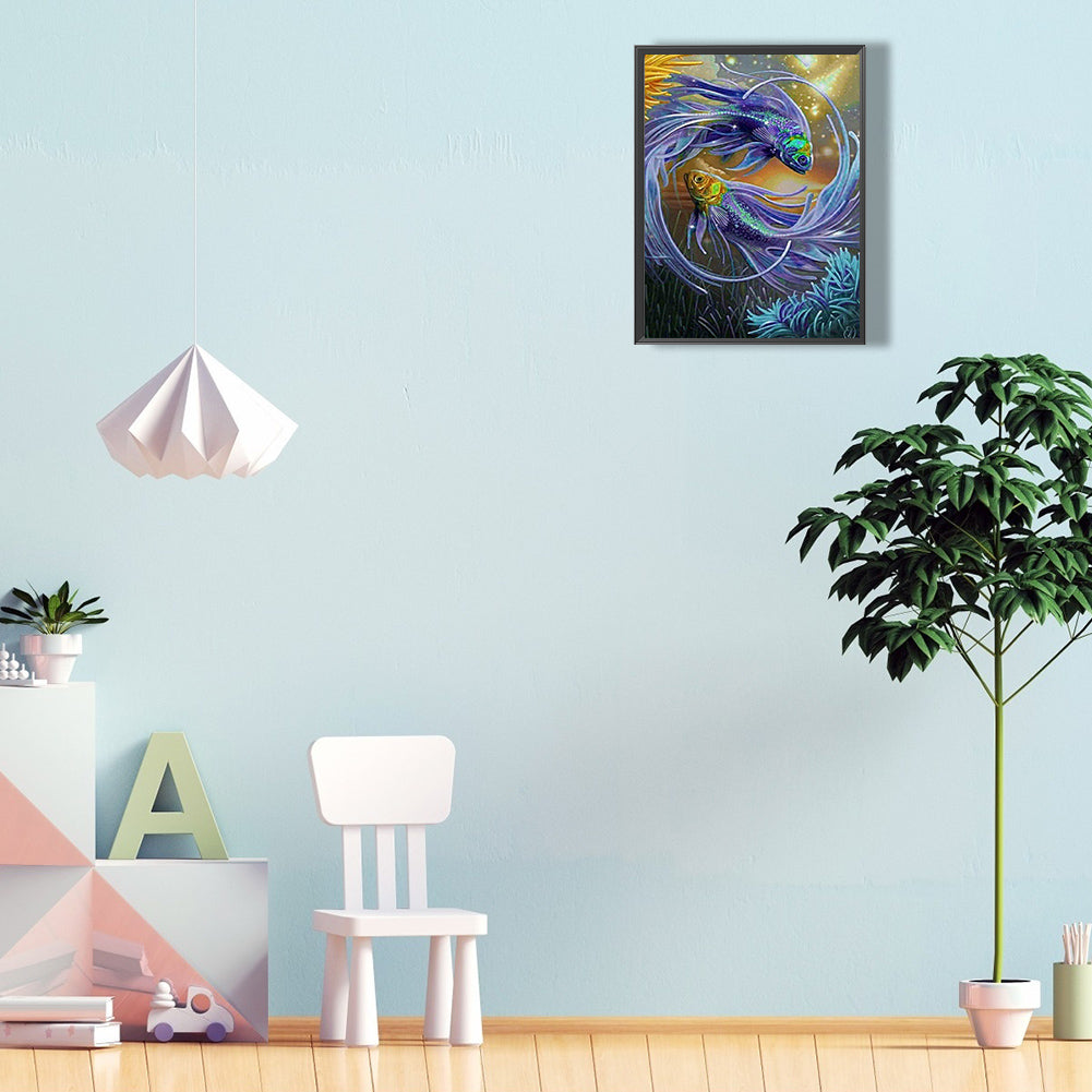 Pisces Totem - Full Round Drill Diamond Painting 30*40CM