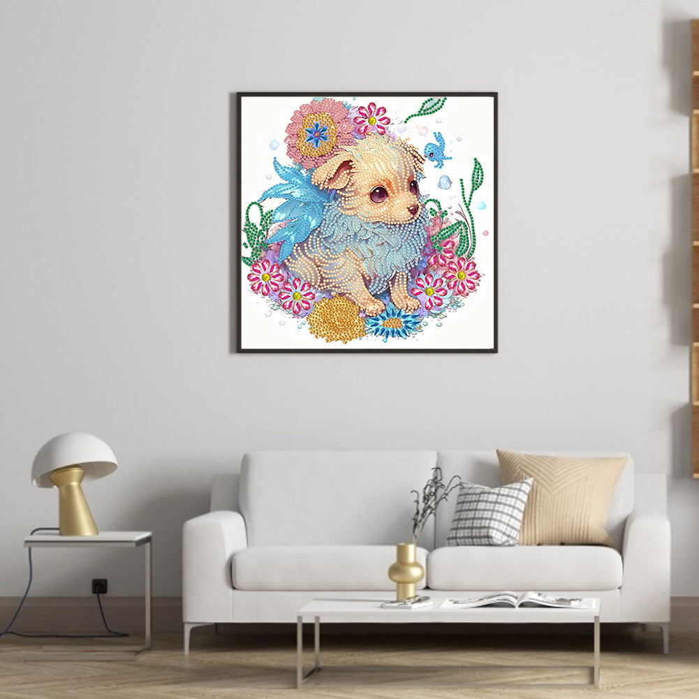 Comic Version Zodiac Dog - Special Shaped Drill Diamond Painting 30*30CM