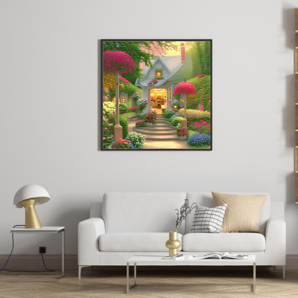 Flower Shop Entrance - Full Round Drill Diamond Painting 40*40CM