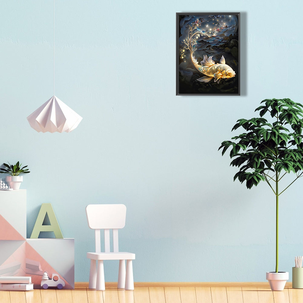 Mystery Goldfish - Full Round Drill Diamond Painting 30*40CM