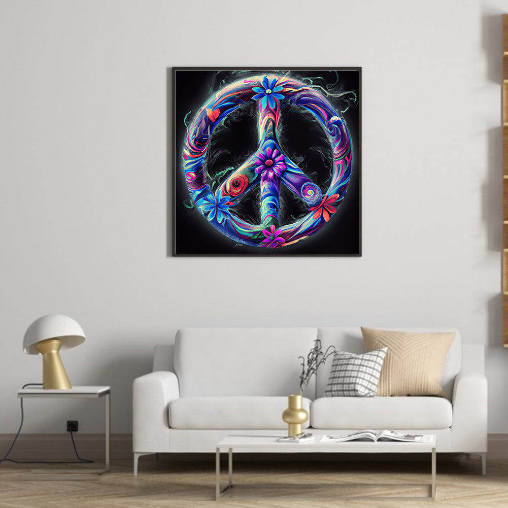 Peace Sign - Full Round Drill Diamond Painting 30*30CM