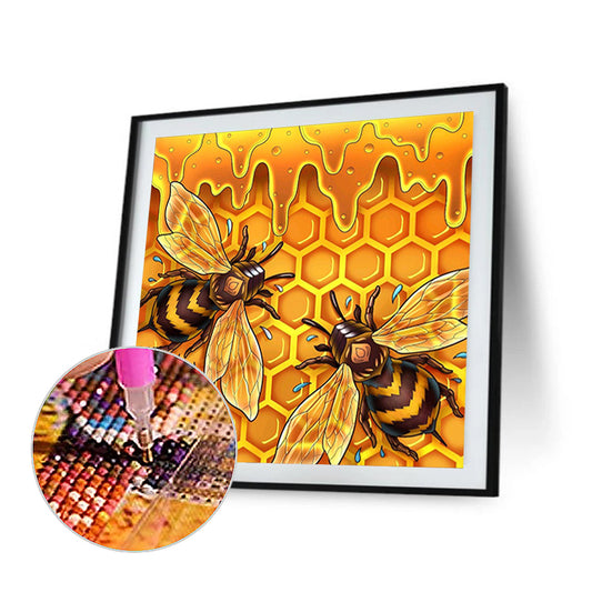 Bee - Full Round Drill Diamond Painting 35*35CM