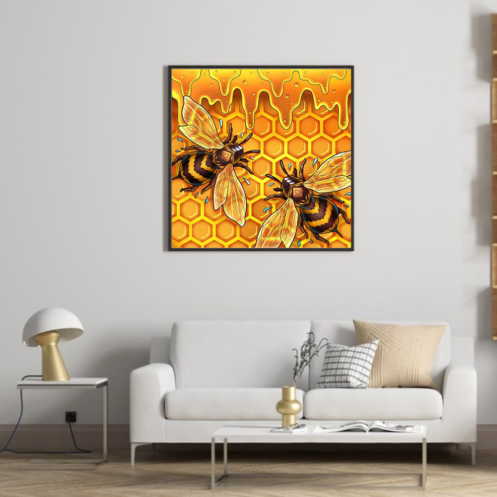Bee - Full Round Drill Diamond Painting 35*35CM