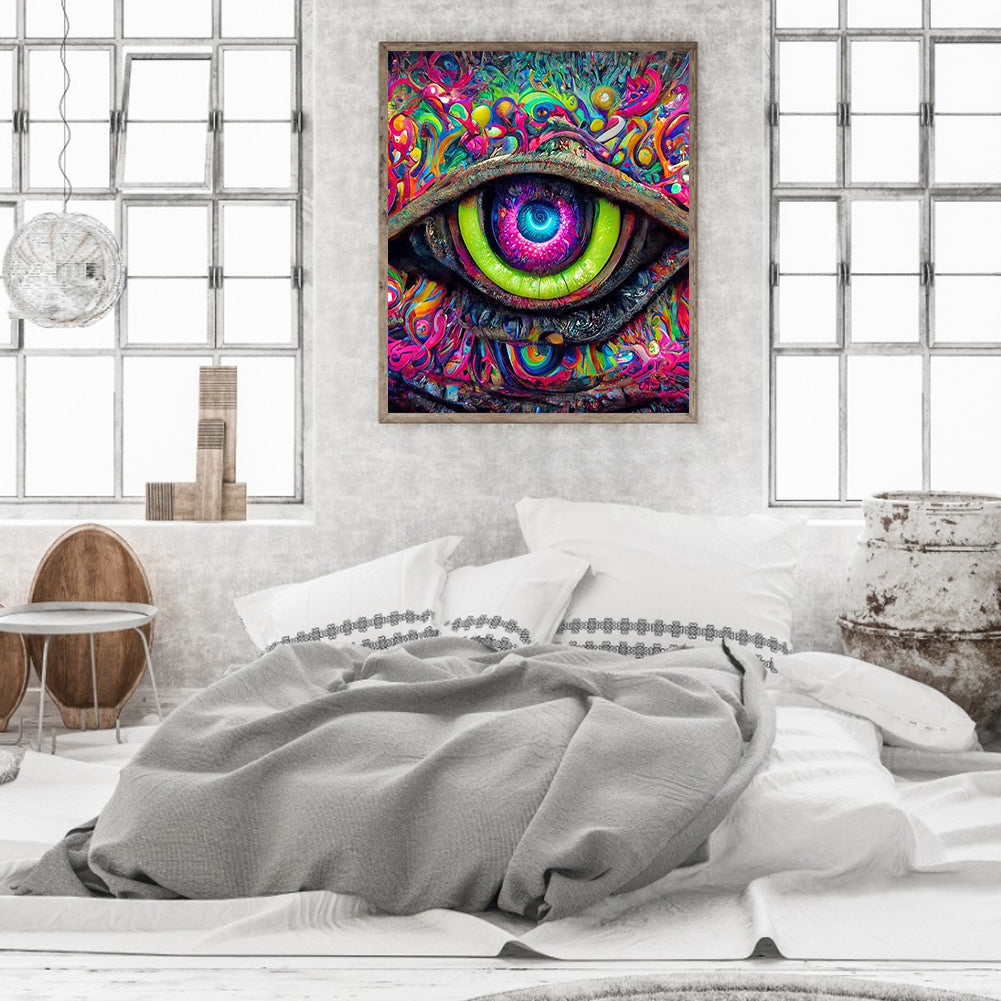 Psychedelic Eye - Full Round Drill Diamond Painting 30*35CM