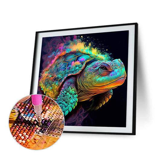 Colored Sea Turtle - Full Round Drill Diamond Painting 30*30CM